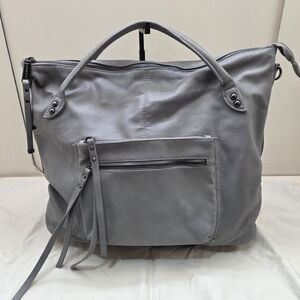 Steve Madden Large Gray Tote Bag Zip Top Carryall